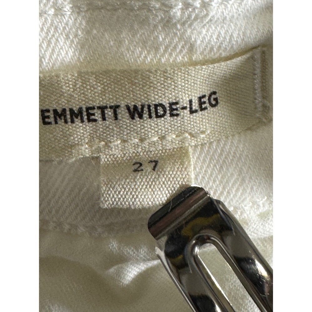 Madewell Emmett Wide-Leg Pants White High Rise Denim Trousers Size 27 - Picture 7 of 12